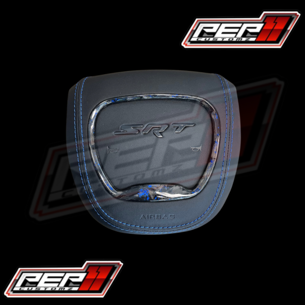 LED ‘SRT’ RGB/FLOW LEATHER / BLUE STITCH/ FORGED W BLUE FLAKES