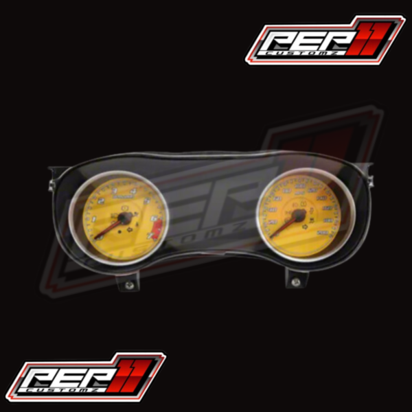 Dodge Charger Daytona Edition Gauge Face; 200 MPH; Yellow