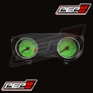 Dodge Charger Daytona Edition Gauge Face; 200 MPH; Green