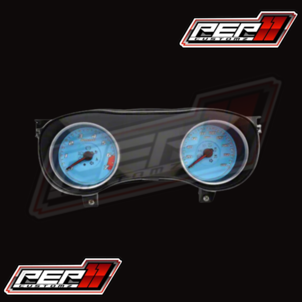 Dodge Charger Daytona Edition Gauge Face; 180 MPH; Light Blue