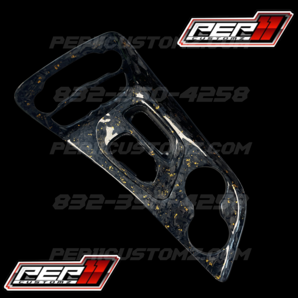 Challenger Carbon Fiber Dash Cover Set Gold Flakes - Image 3