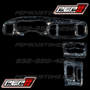 Charger Forged Carbon Fiber Dash Cover Set With White Flakes