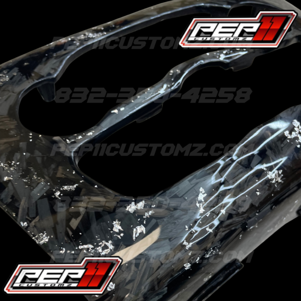 Charger Forged Carbon Fiber Dash Cover Set With White Flakes - Image 6