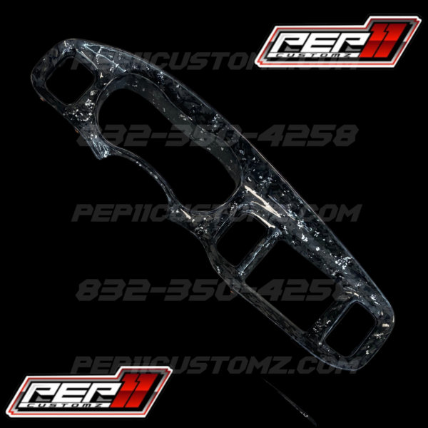 Charger Forged Carbon Fiber Dash Cover Set With White Flakes - Image 2