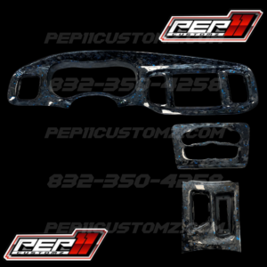 Charger Forged Carbon Fiber Dash Cover Set With Blue Flakes