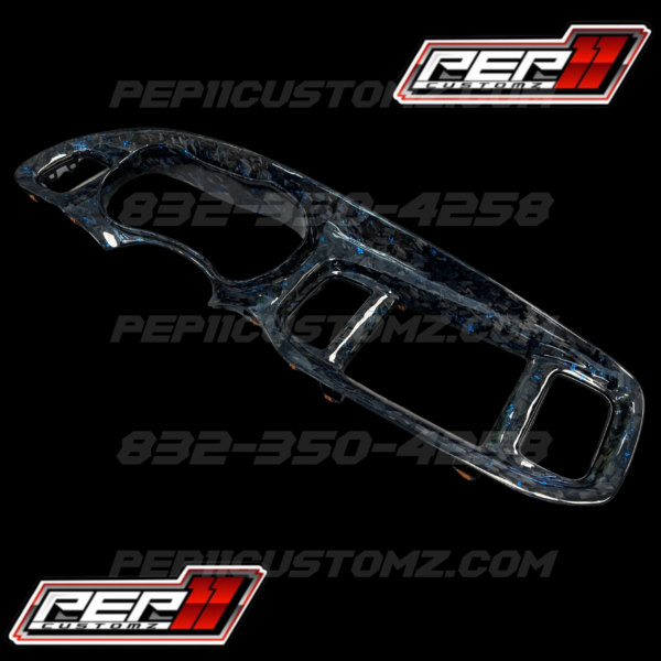 Charger Forged Carbon Fiber Dash Cover Set With Blue Flakes - Image 3