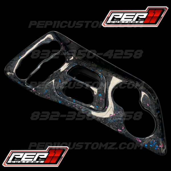 Challenger Carbon Fiber Dash Cover Set Pink + Blue Flakes  (CUSTOM ORDER) - Image 3