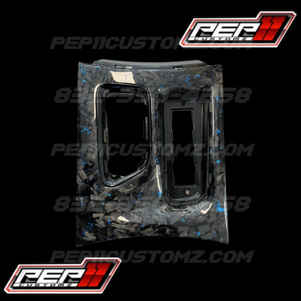 Charger Forged Carbon Fiber Dash Cover Set With Blue Flakes - Image 5