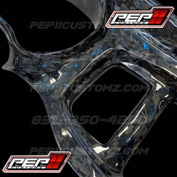 Charger Forged Carbon Fiber Dash Cover Set With Blue Flakes - Image 6