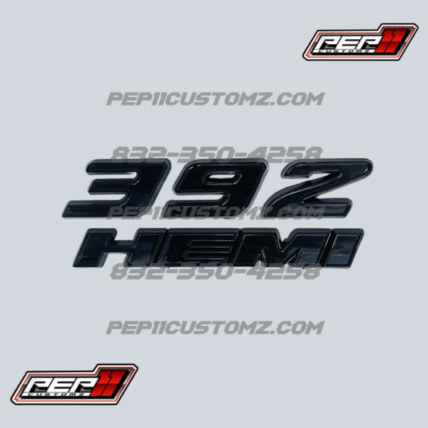392 Hemi Black emblems