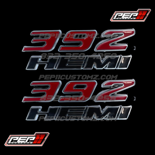 392 Hemi chrome, red + black emblem - Image 3