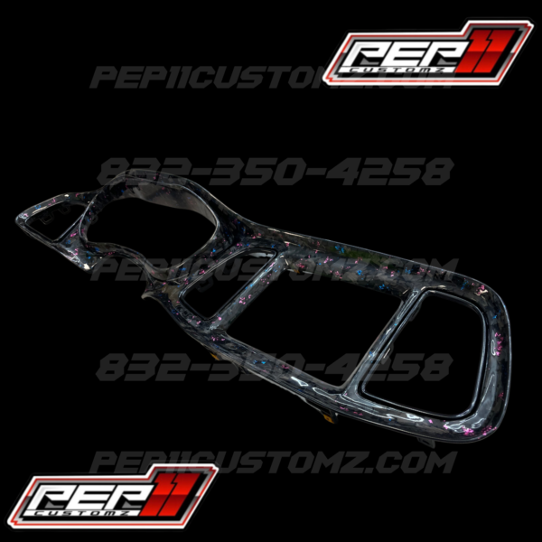 Challenger Carbon Fiber Dash Cover Set Pink + Blue Flakes  (CUSTOM ORDER) - Image 2