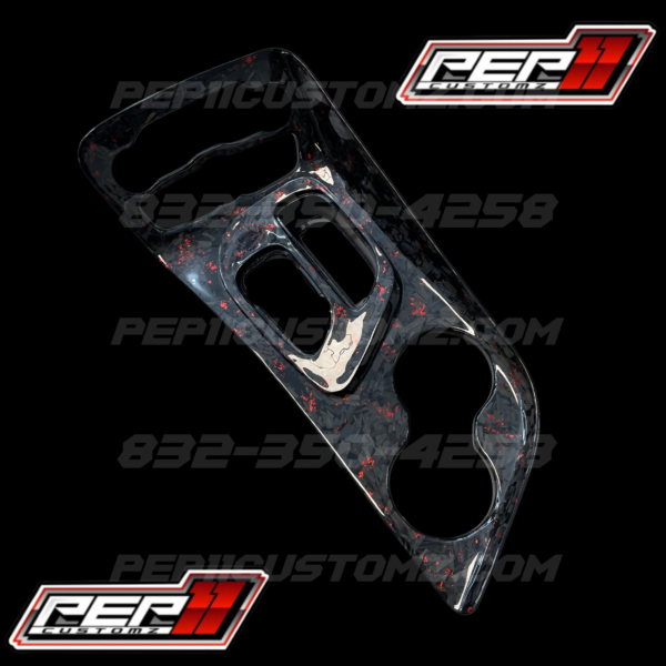 Challenger Carbon Fiber Dash Cover Set Red Flakes - Image 3
