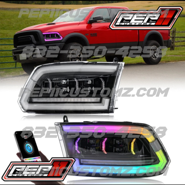 RAM 1500 2009-2018 RGB LED HEADLIGHTS - Image 5