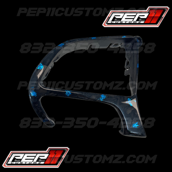 2015+ Dodge Charger , Challenger , Durango Steering Wheel Forged Carbon Fiber w/ Blue Flakes Button Trim Inserts - Image 3