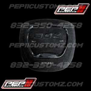 392 Black Stitched AIR BAG COVER BLACK SUEDE