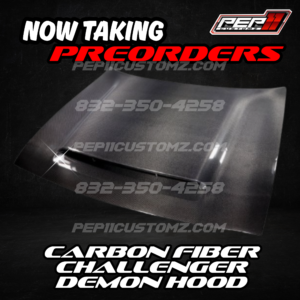 **PRESALE** Challenger Carbon Fiber Demon Hood 15+ *WE DO NOT OFFER SHIPPING FOR HOODS*