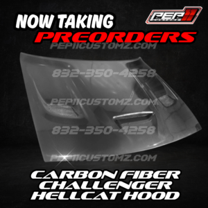 **PRESALE** Challenger Carbon Fiber Hellcat Hood 15+ *WE DO NOT OFFER SHIPPING FOR HOODS*