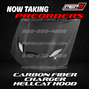 Charger Carbon Fiber Hellcat Hood 15+ *WE DO NOT OFFER SHIPPING FOR HOODS OR BUMPERS*