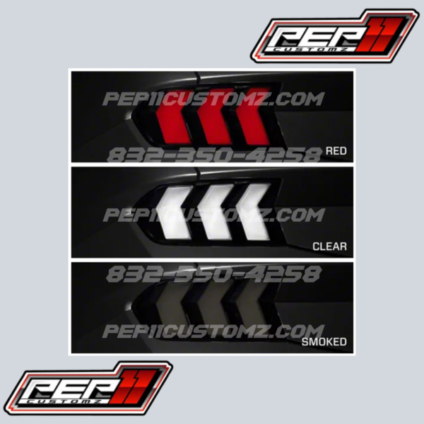 2024-2025 Mustang Rear Smoked Clear Tail Lights - Image 5