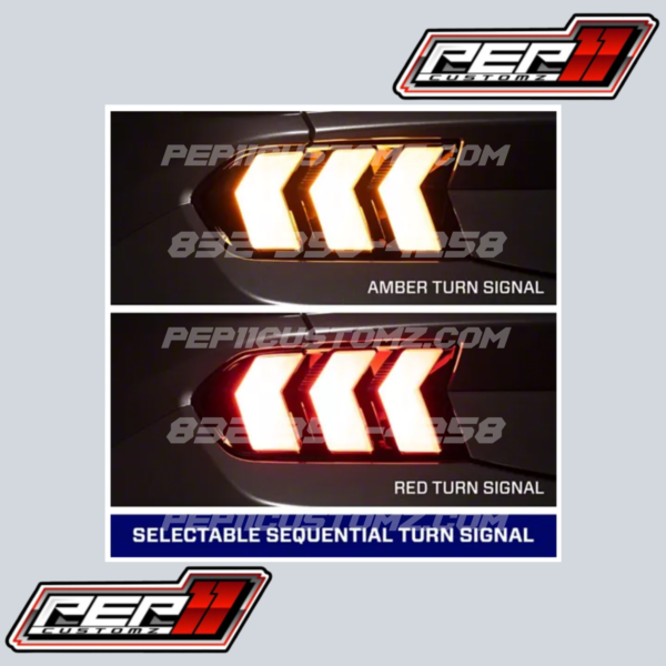 2024-2025 Mustang Rear Smoked Clear Tail Lights - Image 6