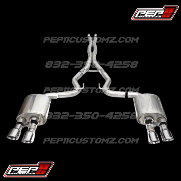 Corsa Performance Xtreme Valved Cat-Back Exhaust with Pro-Series Polished Tips MUSTANG Dark Horse 2024-25