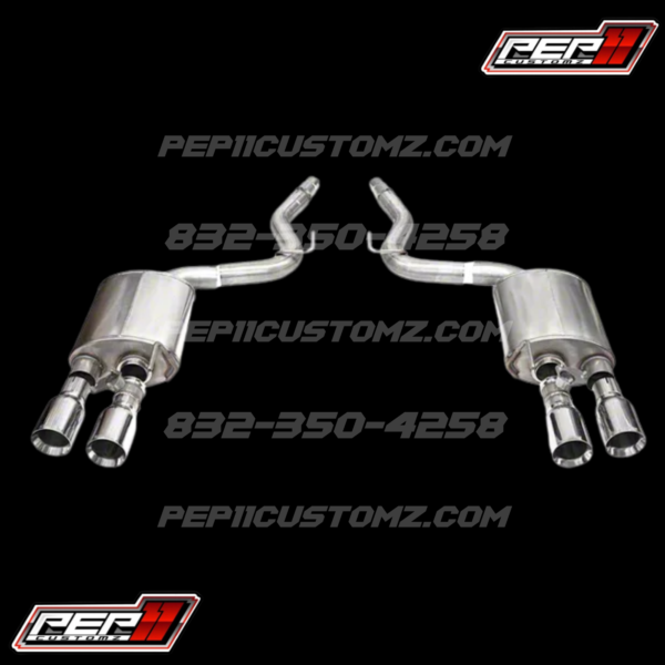 Corsa Performance Sport Valved Cat-Back Exhaust with Straight Cut Polished Tips MUSTANG Dark Horse 2024-25