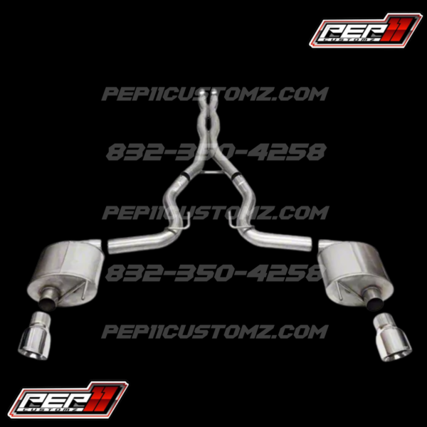 Corsa Performance Sport Cat-Back Exhaust with Polished Tips 24-25 Mustang GT Fastback w/o Active Exhaust