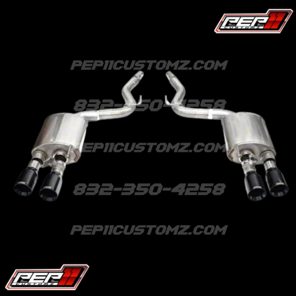 Corsa Performance Sport Valved Cat-Back Exhaust with Black Cut Polished Tips MUSTANG Dark Horse 2024-25