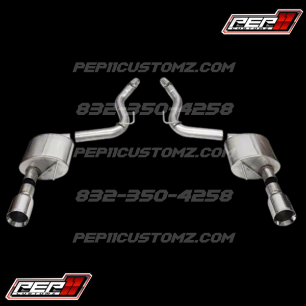 Corsa Performance Sport Axle-Back Exhaust with Straight Cut Polished Tips 24-25 Mustang GT Fastback w/o Active Exhaust
