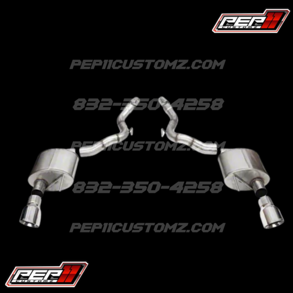 Corsa Performance Sport Axle-Back Exhaust with Polished Tips 24-25 Mustang GT Convertible w/o Active Exhaust /