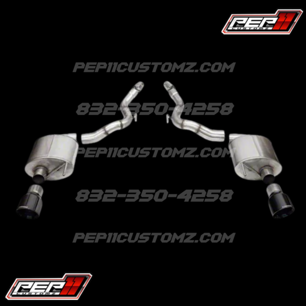 Corsa Performance Sport Axle-Back Exhaust with Black Tips 24-25 Mustang GT Convertible w/o Active Exhaust /