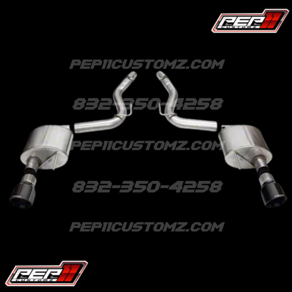 Corsa Performance Sport Axle-Back Exhaust with Black Tips 24-25 Mustang GT Fastback w/o Active Exhaust /
