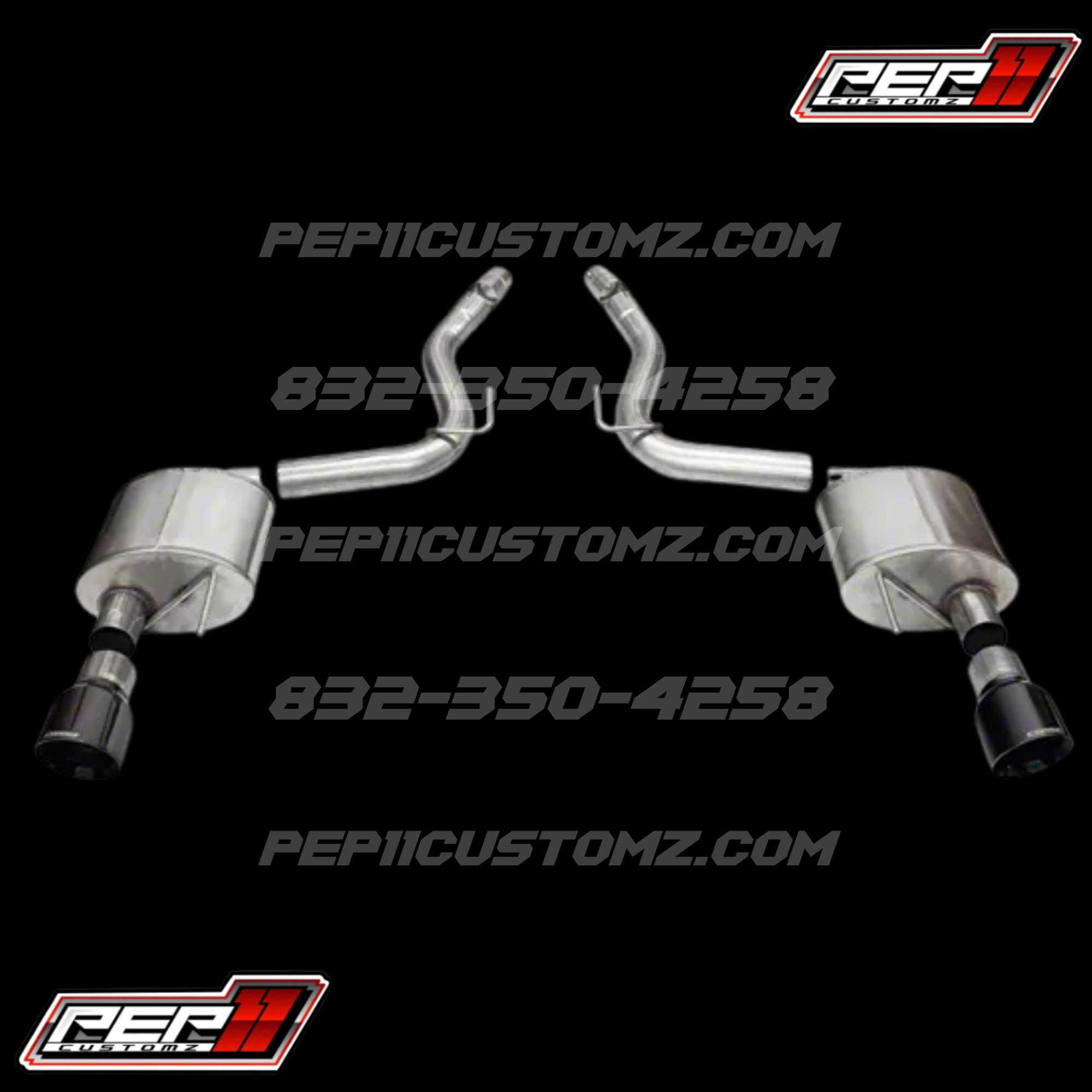 Corsa Performance Sport Axle-Back Exhaust with Black Tips 24-25 Mustang GT Fastback w/o Active Exhaust /