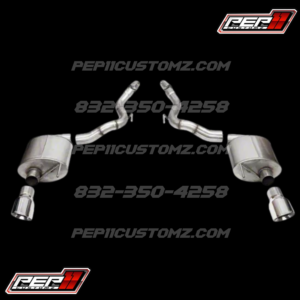 Corsa Performance Sport Axle-Back Exhaust with Polished Tips 24-25 Mustang GT Convertible w/o Active Exhaust /