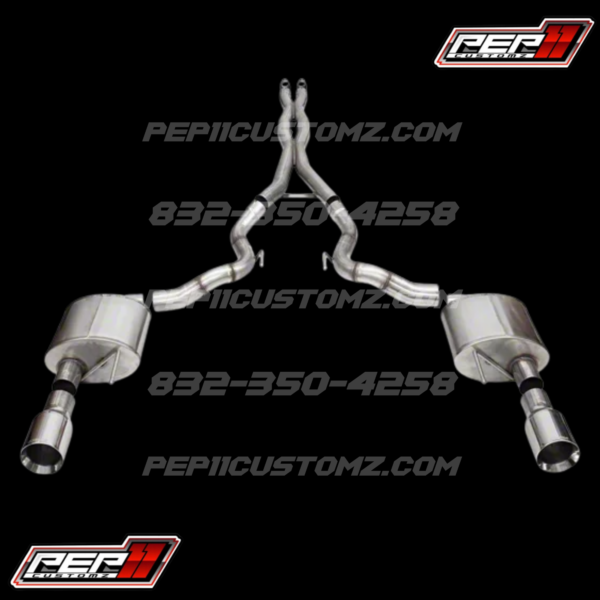 Corsa Performance Xtreme Cat-Back Exhaust with Straight Cut Polished Tips 24-25 Mustang GT Convertible w/o Active Exhaust /