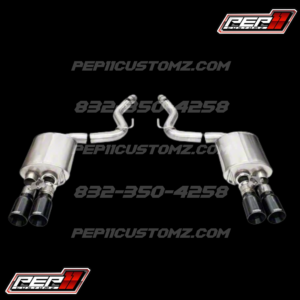 Corsa Performance Sport Valved Cat-Back Exhaust with Straight Cut Black Tips 24-25 Mustang GT Fastback w/ Active Exhaust /