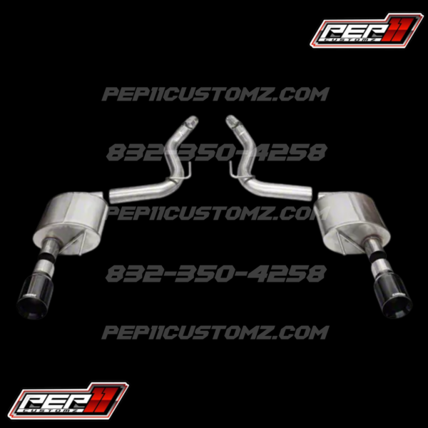 Corsa Performance Sport Axle-Back Exhaust with Straight Cut Black Tips 24-25 Mustang GT Fastback w/o Active Exhaust /