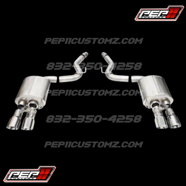 Corsa Performance Sport Valved Axle-Back Exhaust with Pro-Series Polished Tips 24-25 Mustang GT Fastback w/ Active Exhaust