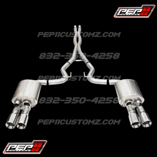Corsa Performance Xtreme Valved Cat-Back Exhaust with Straight Cut Polished Tips 24-25 Mustang GT Fastback w/ Active Exhaust