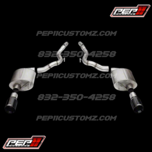 Corsa Performance Sport Axle-Back Exhaust with Straight Cut Black Tips 24-25 Mustang GT Convertible w/o Active Exhaust / Item 438433