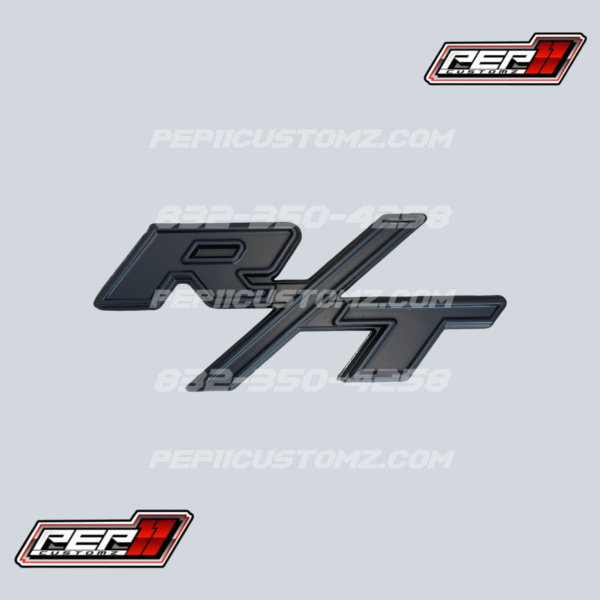 Black R/T emblem raised edges