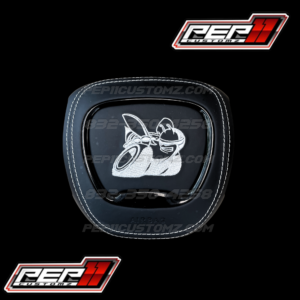 Scat Bee Airbag Cover Black Leather / White Stitch