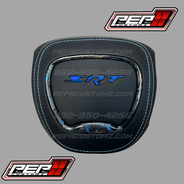 LED ‘SRT’ RGB/FLOW LEATHER / LIGHT BLUE STITCH / FORGED W BLUE FLAKES