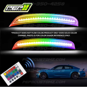 LED RGB White Reflectors/Side marker - Charger 2015+ *SOLID COLOR CHANGE. *DOES NOT FLOW**