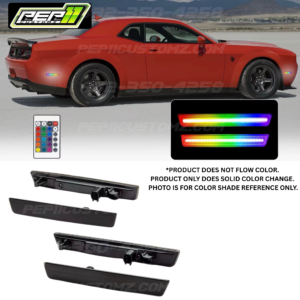 RGB White Side marker / Reflectors - Challenger slim body *SOLID COLOR CHANGE. *DOES NOT FLOW**