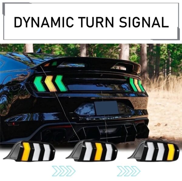 2015-2023 Mustang RGB S650 STYLE LED CLEAR Tail Lights with Animation - Image 5