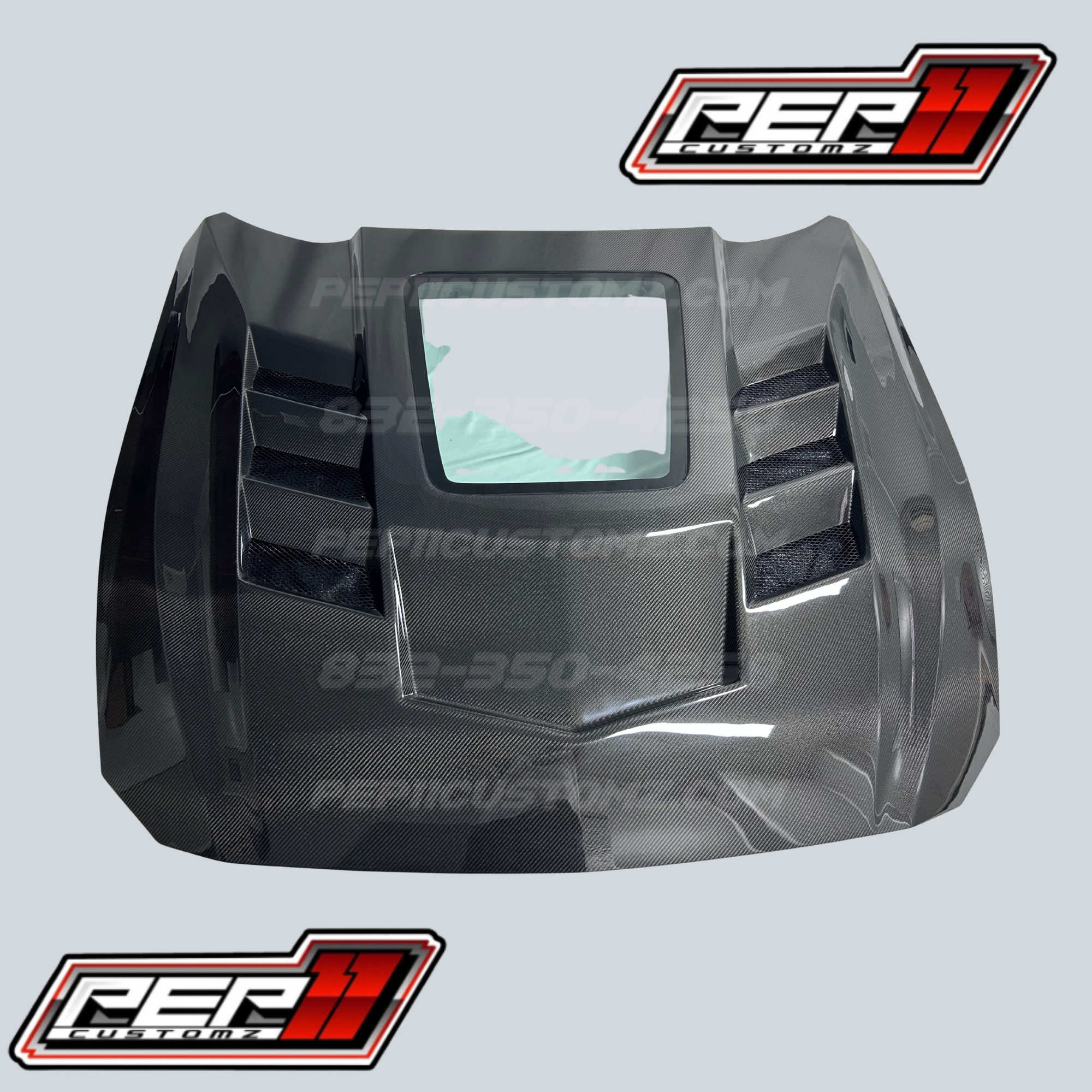 **PRESALE** Mustang Carbon Fiber Viper / Terminator Hood With Glass *WE DO NOT OFFER SHIPPING FOR HOODS OR BUMPERS*