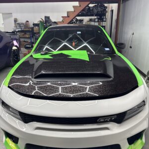 FORGED CARBON GLOSSY BLACK PEP11CUSTOMZ vinyl wrap 60" x 59'