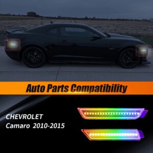 Smoked RGB Solid Color Change Side Markers / Reflectors - Camaro 10-15